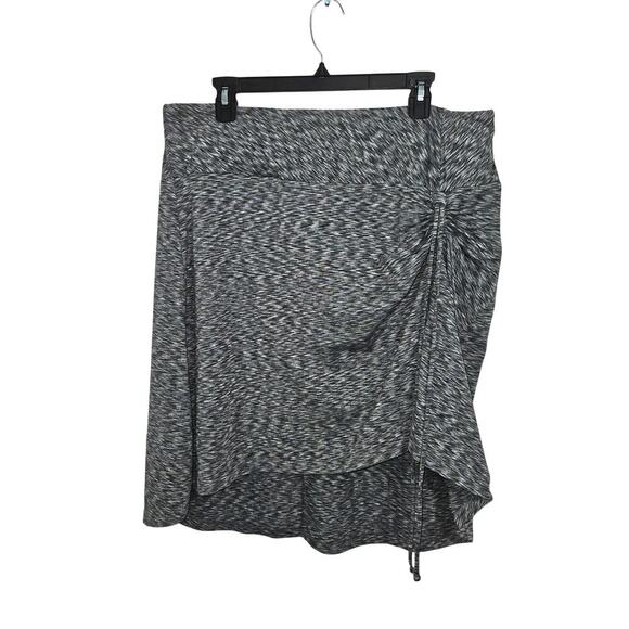 North Face Cypress Pull-On Ruched Tie Asymmetrical Stretch Grey Skirt Size XL - Picture 2 of 7